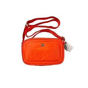 *RARE* Lululemon Crossbody Camera Bag 2L Light Vermillion Silver Hardware